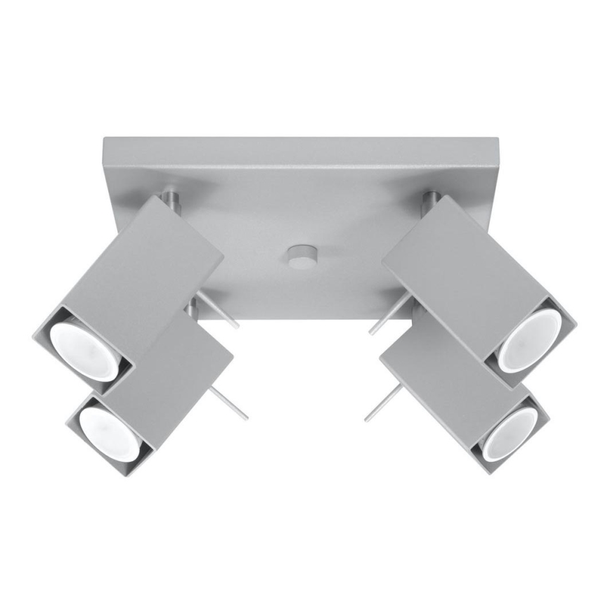 Foco empotrable MERIDA 4xGU10/40W/230V gris