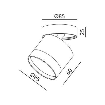 Foco empotrable OH12F 1xGX53/35W/230V 8,5 cm blanco