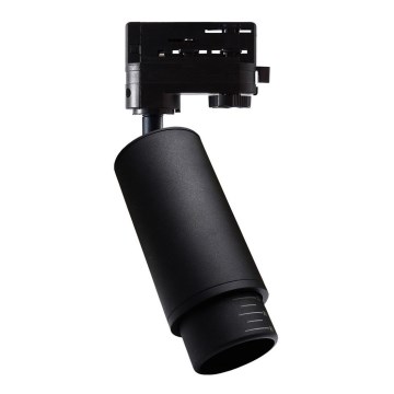Foco empotrable para sistema trifásico en carril MICA 1xGU10/25W/230V negro