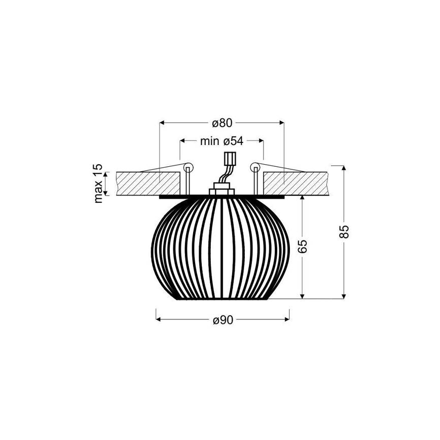Foco empotrable SK 93 1xG9/40W/230V blanco