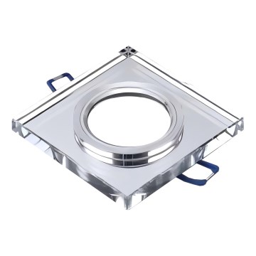 Foco empotrado de techo 1xGU10/MR16/10W/230V 9x9 cm cromo pulido