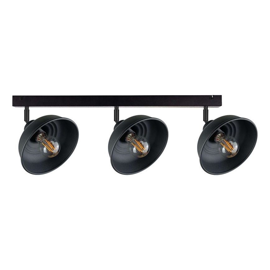 Foco FAUN 3xE27/60W/230V negro
