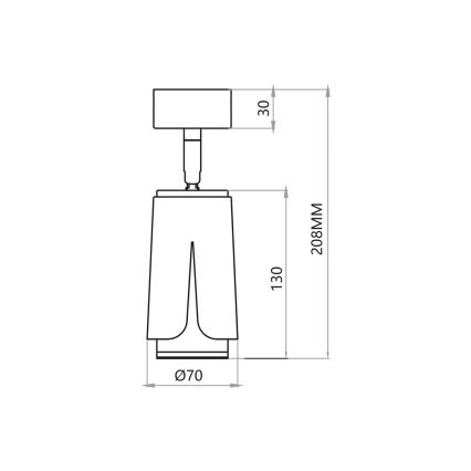 Foco FLOR 1xGU10/8W/230V blanco