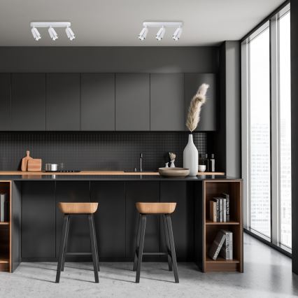 Foco FLOR 3xGU10/8W/230V blanco