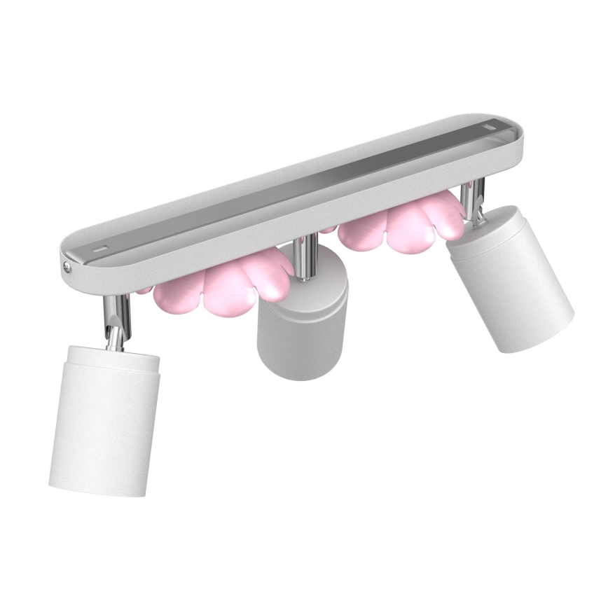 Foco FLOWER 3xGU10/8W/230V blanco