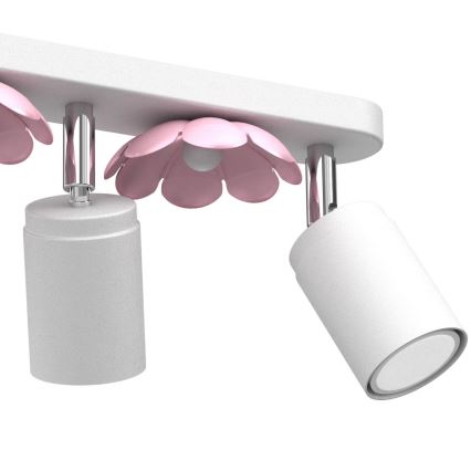Foco FLOWER 3xGU10/8W/230V blanco