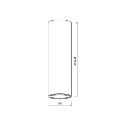 Foco GENESIS 1xGU10/8W/230V 20 cm dorado