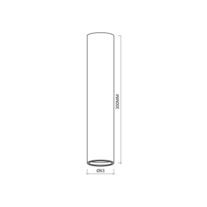 Foco GENESIS 1xGU10/8W/230V 30 cm dorado