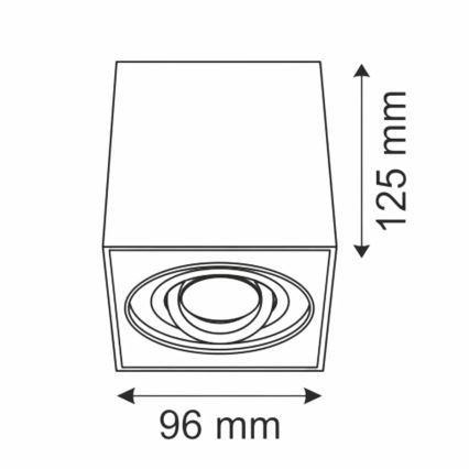 Foco HADAR Q1 1xGU10/10W/230V negro