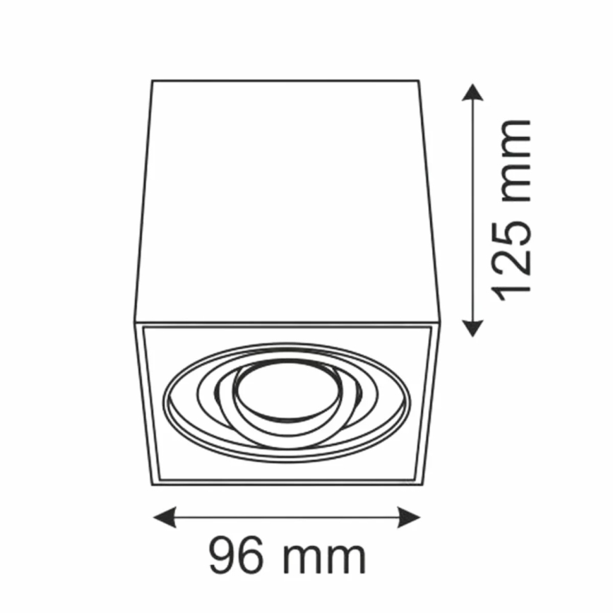 Foco HADAR Q1 1xGU10/10W/230V negro