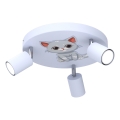 Foco infantil FUN 3xGU10/8W/230V azul/gato