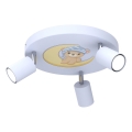 Foco infantil FUN 3xGU10/8W/230V azul/osito