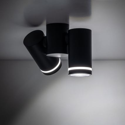 Foco JET SET 2xGU10/10W/230V negro