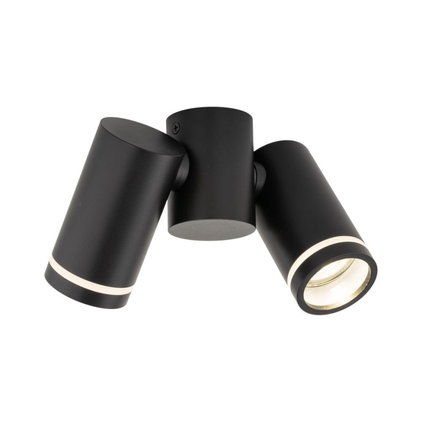 Foco JET SET 2xGU10/10W/230V negro