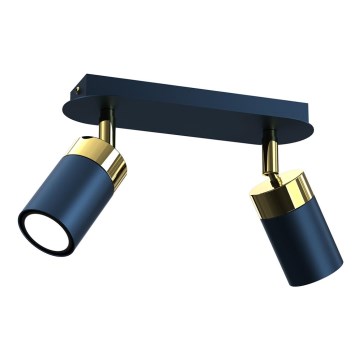 Foco JOKER 2xGU10/25W/230V azul/dorado