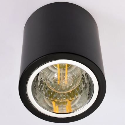Foco JUPITER 1xE27/20W/230V diá. 13 cm negro