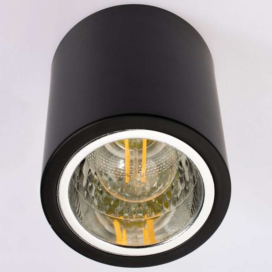 Foco JUPITER 1xE27/20W/230V diá. 13 cm negro
