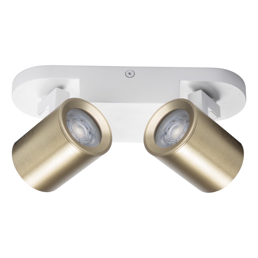 Foco LAURIN 2xGU10/10W/230V latón/blanco