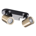 Foco LAURIN 2xGU10/10W/230V latón/negro