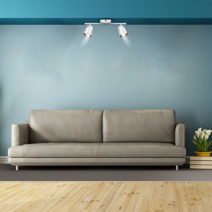 Foco LED 2xLED/5W/230V 3000K blanco