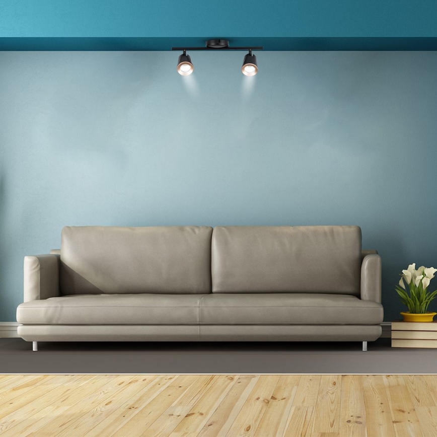Foco LED 2xLED/5W/230V 3000K negro