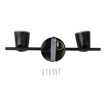 Foco LED 2xLED/5W/230V 3000K negro