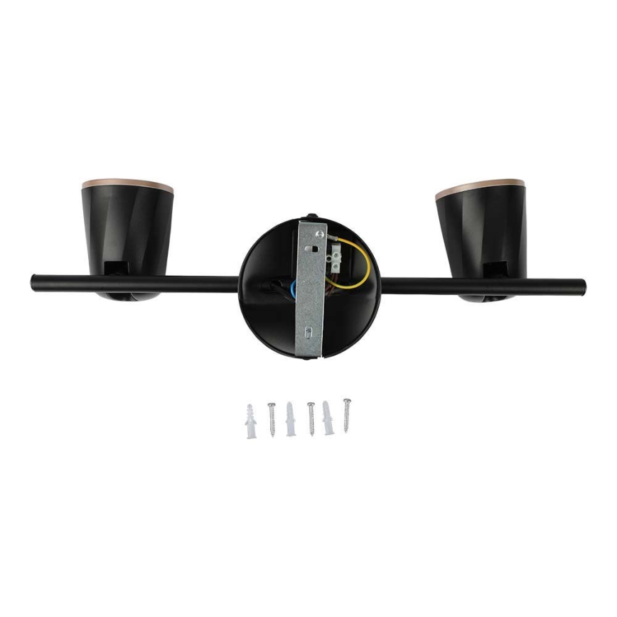 Foco LED 2xLED/5W/230V 3000K negro