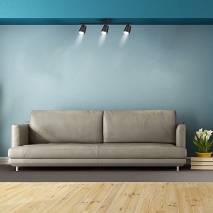 Foco LED 3xLED/5W/230V 4000K negro