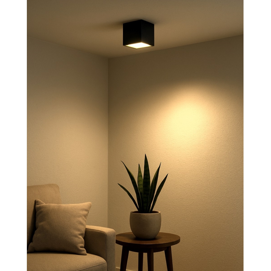 Foco LED/5W/230V 3000/4000/6400K 7,5x7,5 cm negro