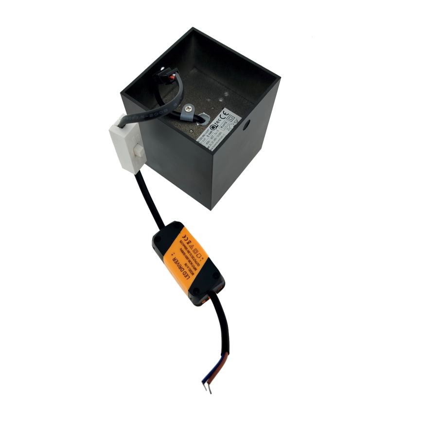 Foco LED/5W/230V 3000/4000/6400K 7,5x7,5 cm negro