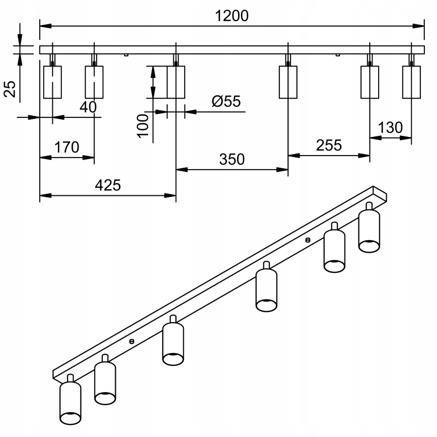 Foco LED ANGIE 6xGU10/6W/230V blanco