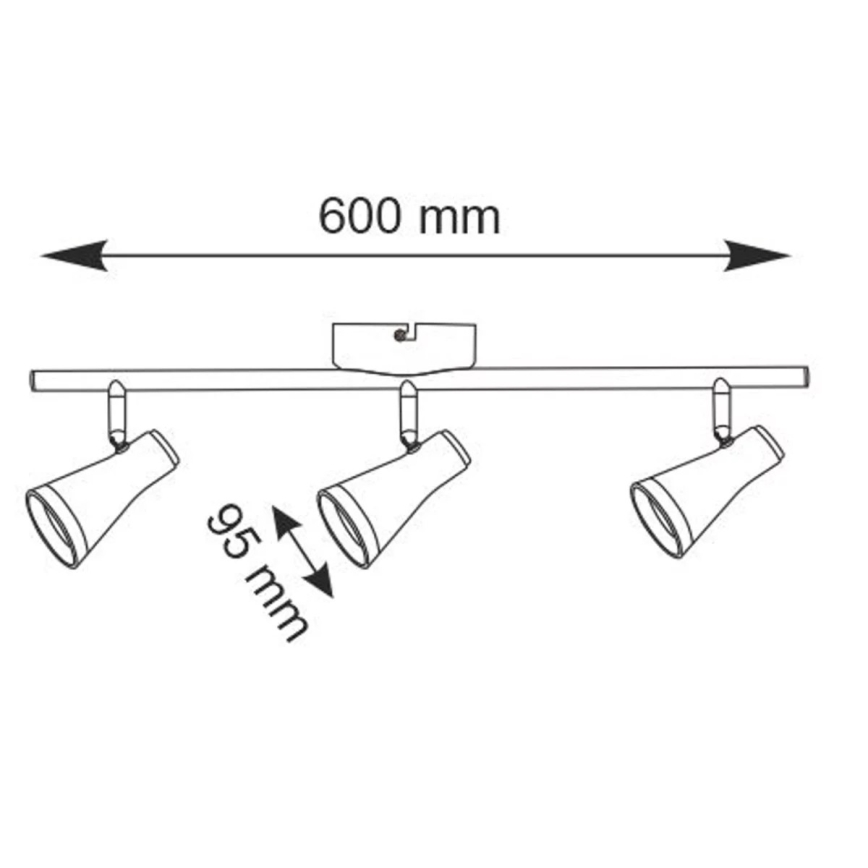 Foco LED BERG 3xLED/4,2W/230V negro