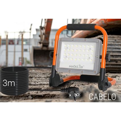 Foco LED con soporte LED/50W/230V 5000K IP65 color naranja