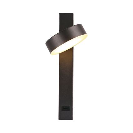 Foco LED de pared con puerto USB LED/8W/230V 3000K