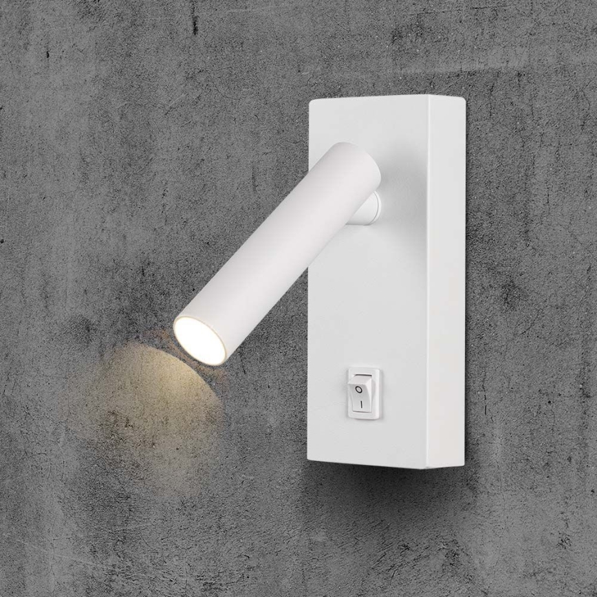 Foco LED de pared con interruptor LED/2W/230V 3000K blanco+