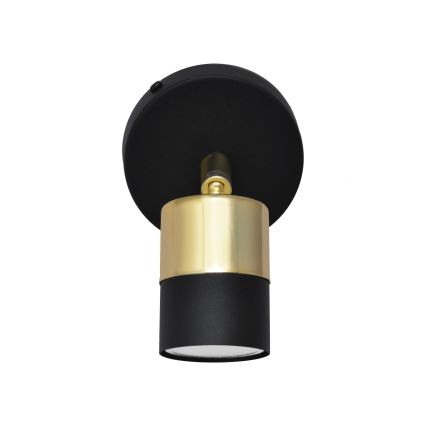 Foco LED de pared TUBSSON 1xGU10/4,8W/230V negro/dorado