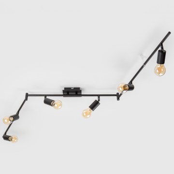 Foco LED empotrable 6xE27/6,5W/230V negro