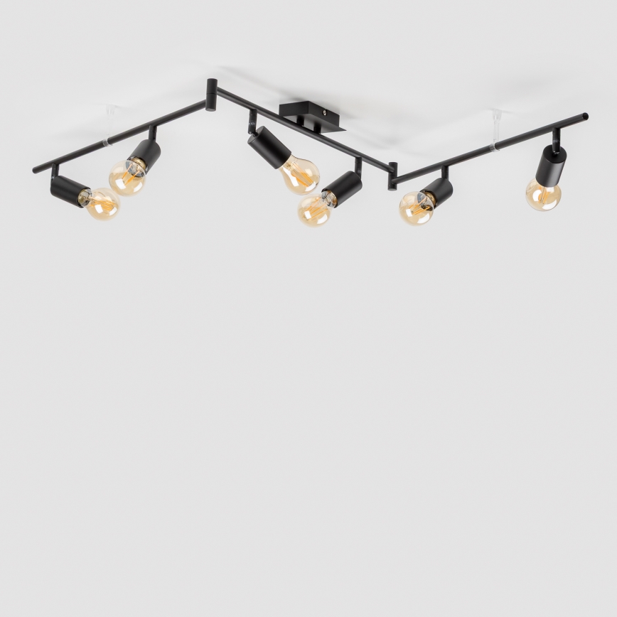 Foco LED empotrable 6xE27/6,5W/230V negro