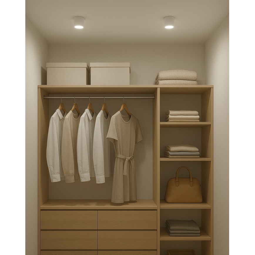 Foco LED empotrable LED/5W/230V 3000/4000/6400K diámetro 7,5 cm blanco