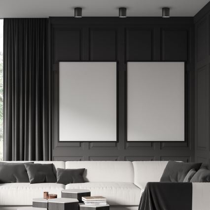 Foco LED GEORGE 1xE27/6W/230V diá. 11 cm negro
