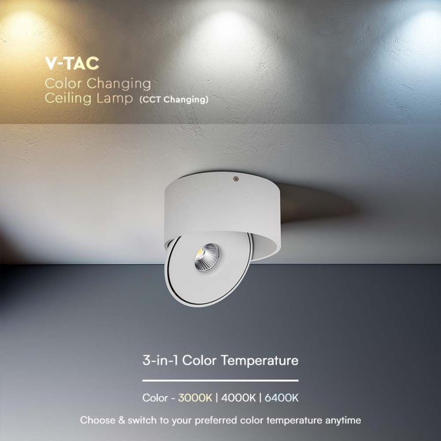 Foco LED flexible LED/28W/230V 3000/4000/6400K CRI 90 blanco