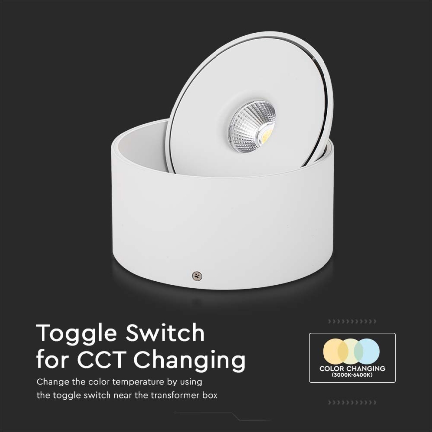 Foco LED flexible LED/28W/230V 3000/4000/6400K CRI 90 blanco