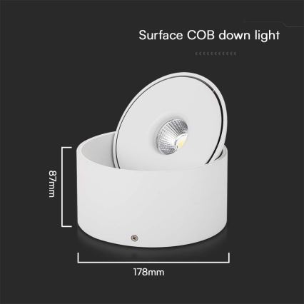 Foco LED flexible LED/28W/230V 3000/4000/6400K CRI 90 blanco