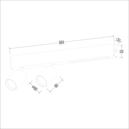 Foco LED MAGNET LED/5W/230V + 2xGU10/60W 3000/4000K blanco