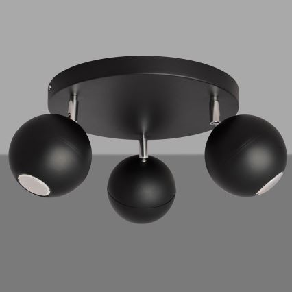 Foco LED MIDWAY 3xGU10/4,8W/230V negro