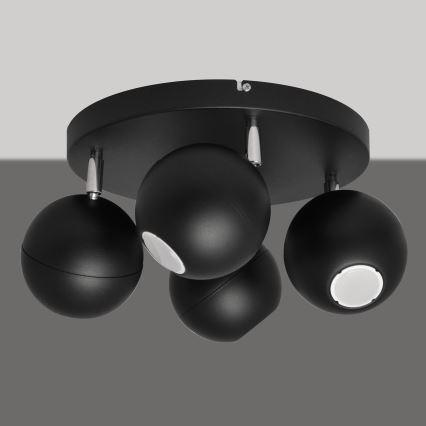 Foco LED MIDWAY 4xGU10/6,5W/230V negro