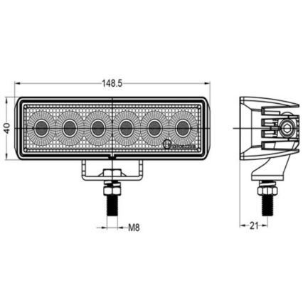 Foco LED para coche OSRAM LED/24W/10-30V IP68 5700K
