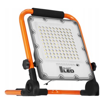Foco LED recargable con trípode, 50 W / 3,2 V / 4500 K / 10000 mAh / IP65, naranja