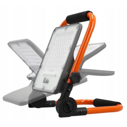 Foco LED recargable con trípode, 50 W / 3,2 V / 4500 K / 10000 mAh / IP65, naranja