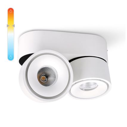 Foco empotrable LED regulable LAHTI MINI 2xLED/9W/230V 3000K CRI 90 blanco